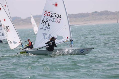 Laser 4.7 Youth Worlds day 1 Laser Dinghy, Laser Sailing, Sailing Aesthetic, Sail World, Sail Life, White Landscape, Boat Life, World Days, Black And White Landscape