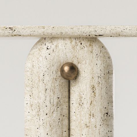 Pearl Console │ Arthur Vallin │ Monologuelondon.com Mediterranean Console Table, Travertine Console, Console Furniture, Hand Loomed Rug, Plain Rugs, 16 Weeks, Wall Rug, Sconces Bedroom, Rug Texture