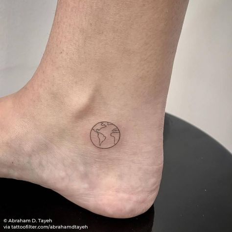 Tiny Map Tattoo, Dainty World Tattoo, Minimalist Globe Tattoo, Tiny World Tattoo, Dainty Earth Tattoo, Earth Tattoos Simple, Half Globe Tattoo, One Line Earth Tattoo, Mini Globe Tattoo