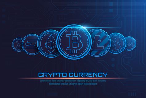 The famous digital cryptocurrency coins 3D flying artwork with texts in futuristic design. suitable for financial technology background or money banner, Vector illustrator Buy Cryptocurrency, Investing In Cryptocurrency, Currency Exchange, Best Cryptocurrency, Best Crypto, Crypto Market, Cryptocurrency Trading, Buy Bitcoin, Bitcoin Price