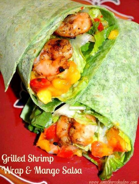 Caribbean Jerk Seasoning, Low Carb Seafood, Shrimp Wrap, Shrimp Wraps, Jerk Shrimp, Bbq Shrimp, Salsa Ingredients, Seafood Recipe, Healthy Shrimp