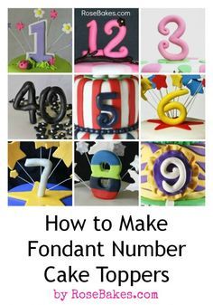 How to Make Fondant Number Cake Toppers Fondant Numbers, Fondant Tips, Fondant Techniques, Fondant Recipe, Number Cake Toppers, Cakes Decorated, Cake Tips, Fondant Cake Toppers, Fondant Tutorial