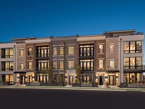 Condo Exterior Apartments, Townhomes Exterior, Sims Layout, Townhouse Architecture, Townhome Ideas, Law Firm Design, Chicago Apartments, Luxury Townhomes, Investment House