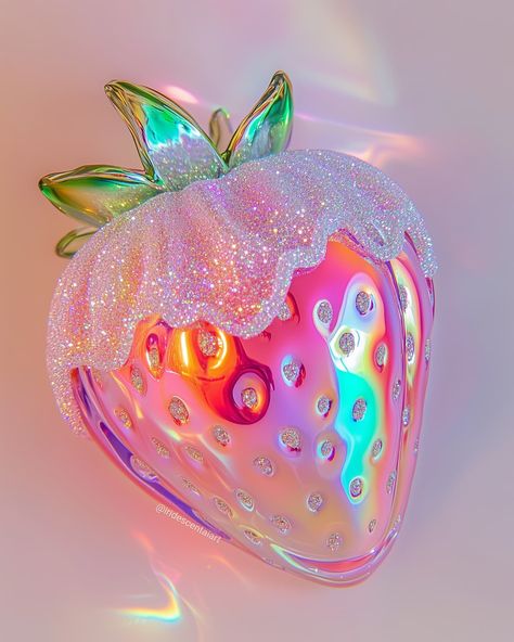 🍓🩷✨ #Strawberries #Strawberry #Sunday #IridescentAIArt #IridescentArt #Iridescent #Glitter #GlitterArt Strawberry Art Aesthetic, Mochi Animals, Strawberries Aesthetic, Iridescent Aesthetic, Images Pop Art, Strawberry Art, Jelly Wallpaper, Whatsapp Wallpaper Cute, Cocoppa Wallpaper