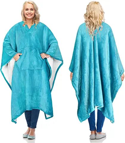 Blanket Cape, Cape With Hood, Fleece Poncho, Mother Days Gift, Blanket Poncho, Comfort Gifts, Sherpa Throw Blankets, Cozy Gift, Wearable Blanket