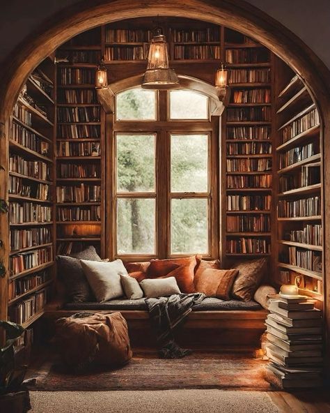 okuryazar.tv | . . . #libraries #librarylove #cozyreads #librariesofinstagram #librarydesign #bookworld #fortheloveofreading #bookaholics #bookishpost… | Instagram Cabin Library, Bookshelf Diorama, Dream Home Library, Cozy Home Library, Home Library Rooms, Dream Library, Home Library Design, Book Room, Dream House Rooms