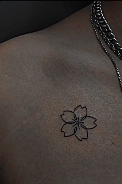 Sakura Blossoms Tattoo, Joji Tattoos Flower, Joji Sakura Tattoo, Sakura Small Tattoo, Joji Flower Tattoo, Black Sakura Tattoo, Sakura Hand Tattoo, Small Cherry Blossom Tattoo Simple, Sakura Flower Tattoo Black