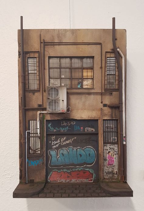 Joshua Smith, Model Train Table, A Level Art, Art Graffiti, Miniature House, Miniature Model, Toy Train, Street Art Graffiti, Classic Toys