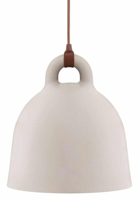 The BELL pendant lamp produced by Normann Copenhagen is a perfect, classic bell shaped pendant light. It is perfect to hang over the dining table or to illuminate a large hall or an office environment. #Lamp #Lighting #Lightingdesign #Modernlighting #Pendantlamp #Tablelamp Lamp Homemade, Normann Copenhagen Bell Lamp, Lamp In The Kitchen, Chandelier Lighting Modern, Bell Lamp, Repurposed Lamp, Modern Lamps, Bell Design, Pendant Light Design