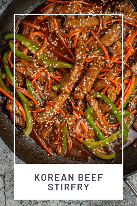 Gochujang Beef Recipe, Korean Beef Stir Fry, Spicy Beef Stir Fry, Easy Korean Beef, Easy Beef Stir Fry, Steak Stirfry Recipes, Gochujang Recipe, Korean Stir Fry, Steak And Broccoli