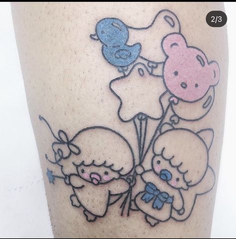 Twin Stars Tattoo, Little Twin Stars Tattoo, Pompompurin Tattoo, Stars Tattoo, Star Tattoo, Badass Tattoos, Twin Stars, Tat Ideas, Star Tattoos