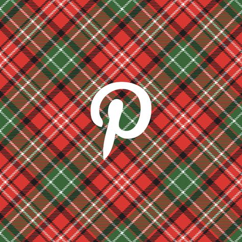 Red, green, and white plaid Christmas w/ Pinterest icon Mac Apple, Apple Icon, Christmas Plaid, Christmas Icons, Plaid Christmas, Lululemon Logo, App Icon, Retail Logos, Cell Phone