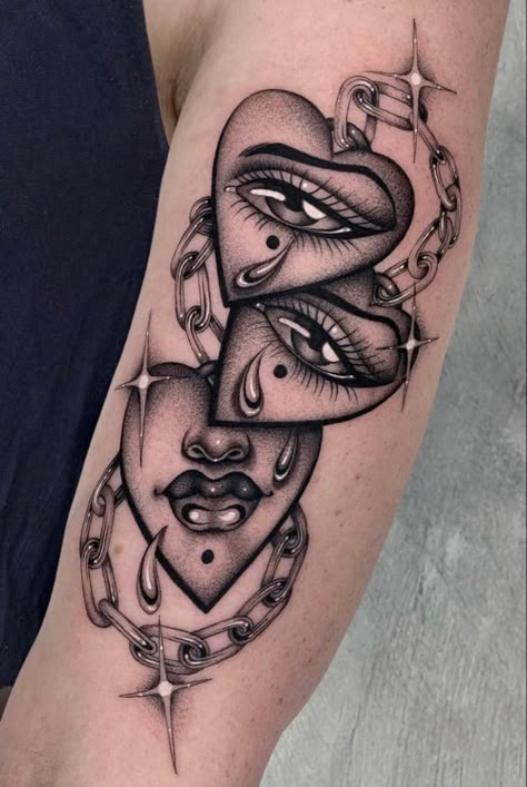 Cute Eye Tattoo, Add On Sleeve Tattoo, Moral Tattoos, Tattoo Of Woman Face, Glass Child Tattoo, Tattoo Ideas Forearm Women, Trippy Tattoos For Women, Exotic Tattoos For Women, Skeleton Tattoos For Women