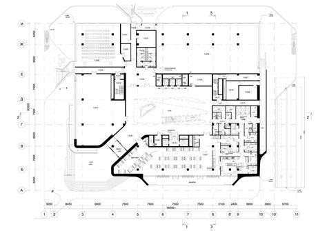 Gallery - Dominion Office Building / Zaha Hadid Architects - 12 Modern Ranch House Plans, Office Building Plans, Mid Century Modern Ranch, Modern Ranch House, Office Floor Plan, Zaha Hadid Design, Modern House Floor Plans, Commercial And Office Architecture, Office Architecture