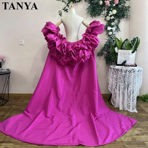 132.3US $ 30% OFF|Fuchsia Taffeta Evening Dress Cape Fashionable Short Sleeves Tiered Ruched Taffeta Long Bolero Formal Lady Dress Outfit Cloak| |   - AliExpress Matric Dance Dresses, Matric Dance, Dress Cape, Maternity Photoshoot Poses, Lady Dress, Bolero Jacket, Maternity Photoshoot, Cape Dress, Formal Dresses For Women