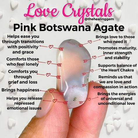 Pink Botswana Agate, Agate Meaning, Love Crystals, Magic Herbs, Wiccan Spell Book, Botswana Agate, Crystal Healing Stones, Crystal Magic, Birth Chart