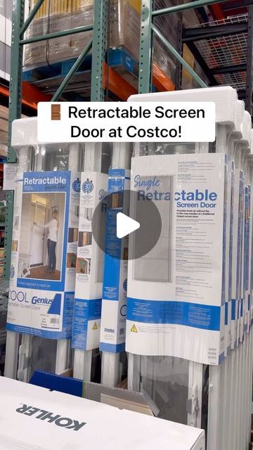 Costco Buys on Instagram: "🚪 Retractable Screen Door at Costco! This mounts to both inswring and outswing door openings and assembles in about 30 minutes! This is PERFECT for enjoying a nice breeze without worrying about bugs getting in or pets getting out! 👏🏼 It’s $159.99! #costco #retractabledoor #screendoor" Screen Door Ideas, Door Openings, Retractable Screen Door, Retractable Door, House Repair, Hudson Homes, Retractable Screen, Screen Doors, Front Door Colors