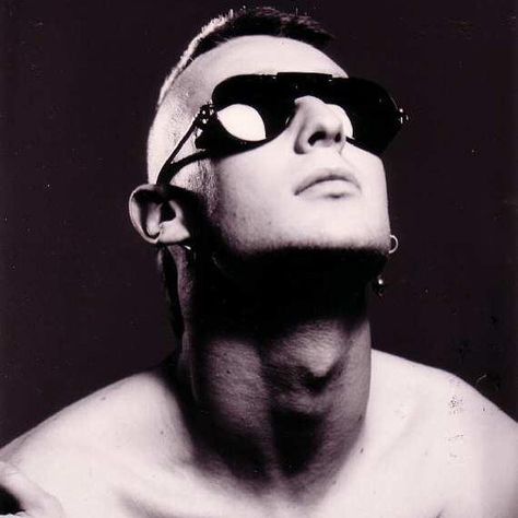 #mcm young Richard 23. #front242 Front 242, Queer Punk, Eighties Style, New Wave, Mirrored Sunglasses Men, Mirrored Sunglasses, Musician, Mens Sunglasses, Musical