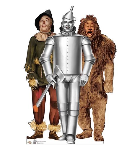 Advanced Graphics Tin Man, Cowardly Lion and Scarecrow - "Wizard of Oz" 75 Year Anniversary Cardboard Stand-Up | Wayfair Scarecrow Wizard Of Oz, Wizard Of Oz Characters, Cave Animals, Cardboard Standup, Wizard Of Oz 1939, Oz Movie, Glinda The Good, Cowardly Lion, Witch Of The West