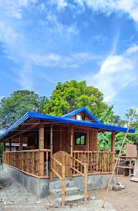 Our simple adorable bamboo home Rest House Philippines, Rest House Design, Slum Area, House Philippines, Humble Home, Rest House, Bamboo House, Simple House, Guest House