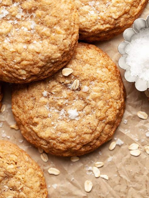 Gluten Free Brown Butter Cookies, Gluten Free Brown Sugar Cookies, Oatmeal Cookies Crispy, Gf Oatmeal Cookies, Brown Butter Oatmeal Cookies, Fall Reset, Cookies Without Brown Sugar, Oatmeal No Bake Cookies, Gluten Free Oatmeal Cookies