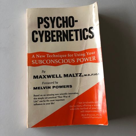 Psycho Cybernetics By Maxwell Maltz  Published by Wilshire Book Company, Copyright 1960, later printing, paperback 256 pages Condition; Good-.edge wear, bumped corners, slight toning to pages. Happiness and success are habits. So are failure and misery. But negative habits can be changed--and Psycho-Cybernetics shows you how. This is your personal guide to the amazing power of Psycho-Cybernetics. Presenting positive attitude as a means for change, Maltz s teaching has the ring of common sense. P Psychocybernetics Book, Mind Control Books, Books About Positivity, Attitude Is Everything Book, Maxwell Maltz, Psychic Development Learning, Read Books Online Free, Best Self Help Books, Books To Read Nonfiction