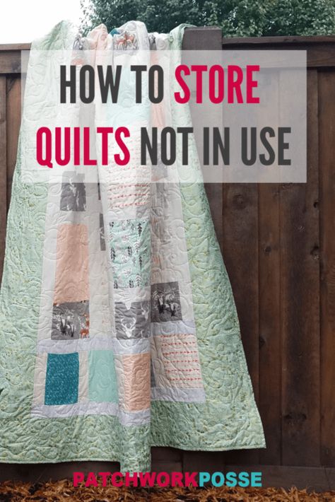 Storing Quilts Storage Ideas, How To Display Quilts, Quilting 101, Quilt Tips, Quilt Display, Quilt Rack, Homemade Quilts, Quilt Care, Quilt Storage