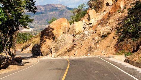 Gravitational erosion often directly impacts landforms, creating mudslides and landslides. It can also pull rain to the Earth and draw glaciers across the land, shaping the Earth's surface via indirect means. Mountain Roads, Parts Of The Earth, Sand And Gravel, Sierra Nevada Mountains, Earth Surface, Rock Face, Yosemite Valley, Graphics Logo, Sierra Nevada