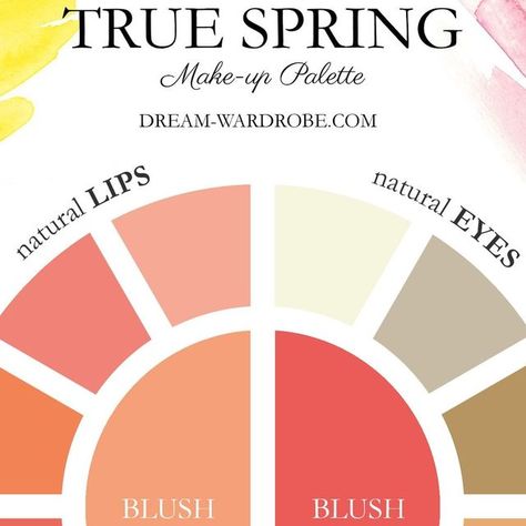 Dream Wardrobe on Instagram: "Warm (True) Spring makeup palette ❤️ Update your makeup collection with the right colors and start the new season in style! If you are struggling with find your own color palette or the versatile, timeless pieces that fit to your own lifestyle, get the Color and Style eBook! Now with extra beauty pages (lipstick, blush, eyeshadow and hair color charts and product recommendations), and a free digital spring-summer trend magazine! Link in profil. #springpalette #f True Spring Lipstick, True Spring Makeup, Paintbox Spring, Spring Lipstick, Lipstick Blush, Blush Eyeshadow, Hair Color Chart, Spring Palette, Spring Color Palette