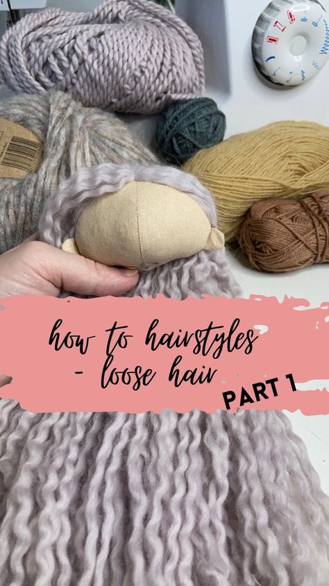 Lenka • dollmaker | Dolls are all about really good hair, am I right? So let’s learn how to do it together! This is the 1st part where I will show you how to... | Instagram Sew A Doll, Rag Doll Hair, Handmade Dolls Patterns, Diy Doll Hair, Dolls Hair, Diy Wool, Wool Dolls, Dolls Diy, Yarn Dolls