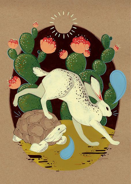 The Tortoise And The Hare Illustration, Aesop Fables, Hare Illustration, Tortoise And The Hare, Animal Illustration Kids, Art Journal Prompts, Dorm Art, Turtle Love, Greek And Roman Mythology