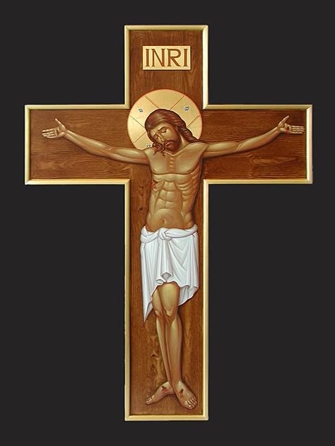 Crucifix Art, Roman Church, Kutch Work Designs, Religious Artwork, Stations Of The Cross, Cross Art, The Cross Of Christ, Christian Symbols, Byzantine Icons