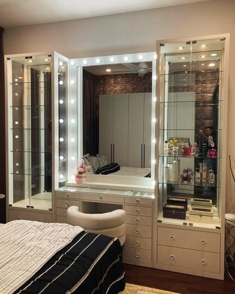 Vanity goals: making elegance meet purpose ✨💄 Transform your vanity space into a sanctuary of style and efficiency. Are you considering a bedroom revamp or looking to purchase your dream vanity? We provide customisation options tailored to your preferred size, colour, and design. Check out the link in our bio to begin transforming your space today and enjoy a 10% discount online. You can also chat with our friendly team for personalized assistance. We offer customisation options tailored to... Vanity With Wardrobe, Ikea Showroom Bedroom, Vanity Room Ideas Inspiration, Bedroom Vanity Ideas, Vanity Ideas Bedroom, Vanity Goals, Getting Ready Room, Bedroom Revamp, Dream Vanity