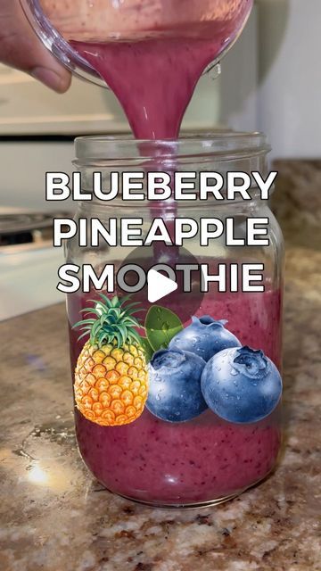 Chef Chase on Instagram: "Blueberry Pineapple Smoothie Ingredients: Blueberries Frozen Pineapples Blueberries Lemon Juice Vanilla Coconut Milk Steps: Mix all ingredients together in blender Blend for 2-3 minutes OFF THE SAUCE©️ Enjoy your smoothie! #fruits #vegan #healthy #food #fyp #smoothie" Frozen Blueberries Smoothie, Blueberry Lemon Smoothie, Fruit Blend Smoothie, Pineapple And Blueberry Smoothie, Blueberry Smoothie Without Banana, Blueberry Pineapple Smoothie, Blueberry Bliss Smoothie, Blueberry Milkshake, Pineapple Banana Smoothie