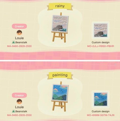 Acnh Painting, Acnl Paintings, Acnh Design, Acnh Designs, Acnh Ideas, Animal Crossing Qr, Paint Designs, Animal Crossing, Pixel Art