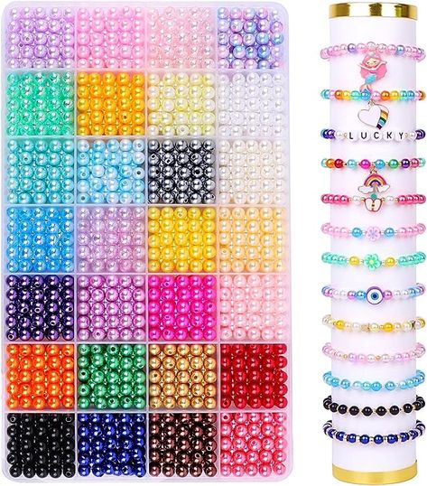 Beads Kit, Beads For Bracelets, Diy Armband, Jewelry Making Kits, Earrings Making, Bead Storage, Jewelry Making Bracelet, Jewelry Diy Bracelets, Jewelry Making Kit