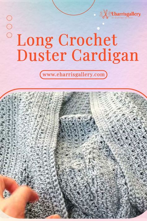 Long Crochet Duster Cardigan Long Crochet Duster Pattern Free, Knit Duster Pattern, Duster Crochet Pattern Free, Crochet Lightweight Cardigan, Crochet Duster Cardigan Pattern Free, Crochet Duster Pattern Free, Aesthetic Crochet Sweater, Crochet Duster Pattern, Crochet Long Cardigan Pattern