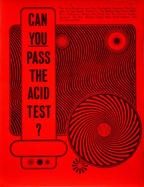 Wes Wilson, Test Posters, Merry Pranksters, Aubrey Beardsley, Contact Print, Late 1960s, Graphic Design Poster, Unusual Design, The Exhibition