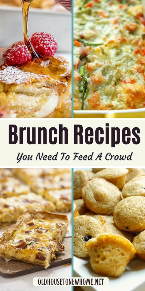 Hosting brunch? Discover a collection of sweet and savory brunch recipes perfect for any gathering! From indulgent pastries to hearty egg dishes, these recipes will delight your guests and make brunch unforgettable Different Brunch Ideas, Bunch Menu Ideas, Brunch For Party, Brunch Without Eggs, Yummy Brunch Ideas, Easy Vegetarian Brunch Ideas, Baked Brunch Recipes, Brunch Ideas Fancy, Brunch For 10 People