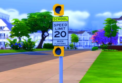 Sims 4 Custom Content Patreon, Street Name Sign, Cc Top, Sonic Drive In, Play Sims 4, Traffic Sign, Play Sims, High School Years, 4th Street