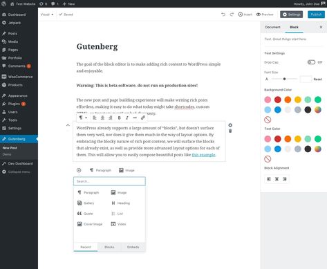 Will Gutenberg Editor Make Or Break WordPress? https://visualmodo.com/gutenberg-editor-make-wordpress/ #WordPress #Gutenberg #Editor #Overview #Updates Web Design Black, Website Layout Inspiration, Wireframe Design, Website Design Wordpress, Text Editor, Newspaper Design, Web Design Studio, Wordpress Website Design, Web Design Tutorials