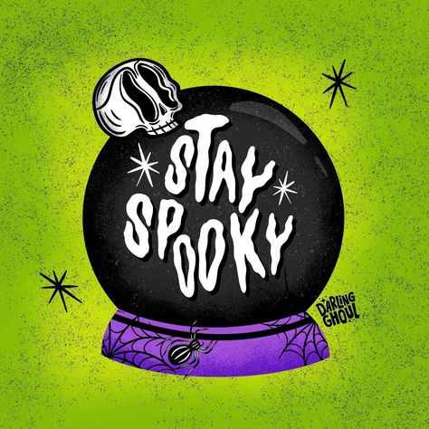 Darling Ghoul | This "Stay Spooky" crystal ball design is another that will be available on tees, totes, stickers, keychains, and earrings soon. Spooky is… | Instagram Tomato Jam, Stay Spooky, Ball Design, Thanksgiving Christmas, Crystal Ball, Keychains, Jam, Holiday Season, Holidays