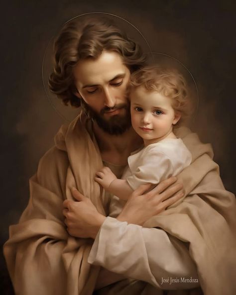 Saint Joseph Art, Divine Infant Jesus, St Rita Of Cascia, Mommy Inspiration, St Joseph Catholic, Mother Mary Images, Jesus Mary And Joseph, Sao Jose, Religious Pictures