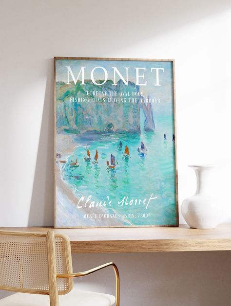 Monet Exhibition, Art Centers, Monet Poster, Exhibition Posters, Claude Monet Art, Art Exhibition Posters, Lyric Poster, Matisse Art, Mural Floral