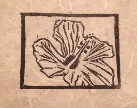 Hibiscus Linocut, Berber Tattoo, Lino Cut, Hibiscus Flower, Monoprint, Lino Print, Hibiscus Flowers, Fencing, Linocut