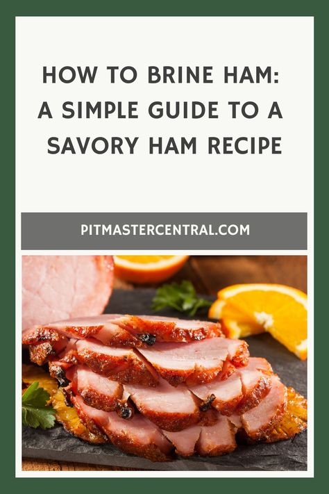 Learn how to perfectly brine ham with this easy guide. Your next holiday meal will be a hit! #hamrecipe #briningham #holidaycooking How To Brine Ham, Curing Ham At Home, Brine For Ham, Fresh Ham Brine Recipe, Fresh Ham Recipes, Ham Brine Recipe, Curing Ham, Ham Marinade, Fresh Ham Recipe