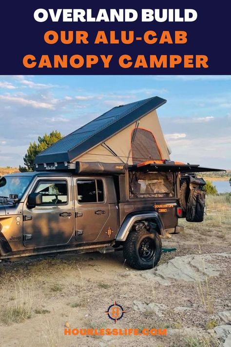 Our Alu-Cab Canopy Camper Alu Cab Canopy Camper, Jeep Overlanding, Jeep Gladiator Overland, Overland Build, Truck Canopy, Jeep Gear, Truck Bed Camper, Truck Camping, Camper Interior