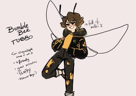 Tubbee Fan Art, Tubbo Originsmp Fanart, Origins Tubbo Fanart, Bee Human Hybrid, Bee Oc, Oc Drawings, Dream Artwork, Minecraft Art, Minecraft Fan Art