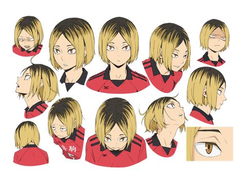 Haikyuu Season 4, Pelo Anime, Kenma Kozume, Haikyuu 3, Model Sheet, Haikyuu Manga, Haikyuu Characters, Sports Anime, Character Sheet