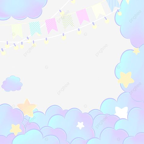 Fantasy Banner, Cloud Banner, Cloud Border, Banner Border, Dream Clouds, Gold Circle Frames, Banner Png, Cartoon Sun, Cute Borders